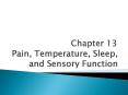 Pain, Temperature, Sleep, and Sensory Function PowerPoint PPT Presentation