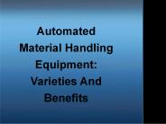 Automated Material Handling Equipment