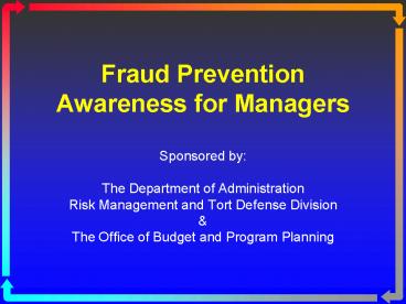 Fraud Prevention Awareness for Managers