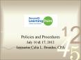 Policies and Procedures PowerPoint PPT Presentation