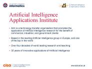 Artificial Intelligence Applications Institute