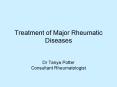 Treatment of Major Rheumatic Diseases PowerPoint PPT Presentation