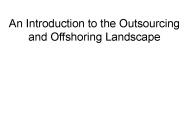 An Introduction to the Outsourcing and Offshoring Landscape