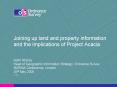 Joining up land and property information and the implications of Project Acacia  Keith Murray Head of Geographic Information Strategy, Ordnance Survey BURISA Conference, London 20th May 2005 PowerPoint PPT Presentation
