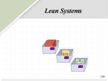 Lean Systems