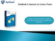 Outlook Contacts to Lotus Notes converter