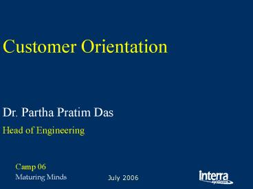 CAMP 06 - Customer Orientation