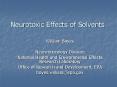Neurotoxic Effects of Solvents PowerPoint PPT Presentation