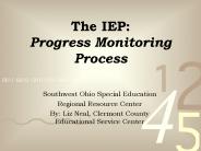The IEP:  Progress Monitoring Process
