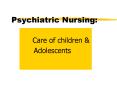 Psychiatric Nursing: PowerPoint PPT Presentation