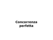 Concorrenza perfetta