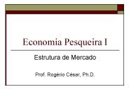 Economia Pesqueira I