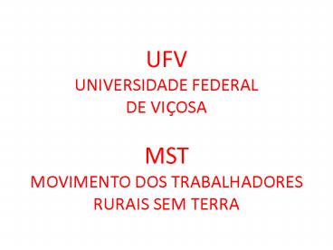UFV UNIVERSIDADE FEDERAL DE VI