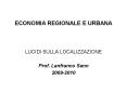 ECONOMIA REGIONALE E URBANA PowerPoint PPT Presentation