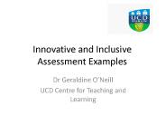 Innovative and Inclusive Assessment Examples