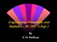 Engineering Probability and Statistics - SE-205 -Chap 2 PowerPoint PPT Presentation