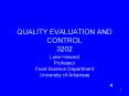 QUALITY EVALUATION AND CONTROL 3202 PowerPoint PPT Presentation