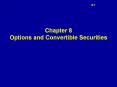 Options and Convertible Securities PowerPoint PPT Presentation