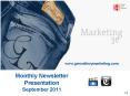 Monthly Newsletter Presentation September 2011 PowerPoint PPT Presentation