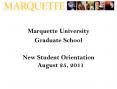 Marquette University PowerPoint PPT Presentation