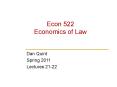 Econ 522 Economics of Law PowerPoint PPT Presentation