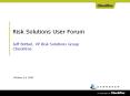 Risk Solutions User Forum PowerPoint PPT Presentation