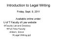 Introduction to Legal Writing PowerPoint PPT Presentation