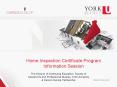 Home Inspection Certificate Program Information Session PowerPoint PPT Presentation