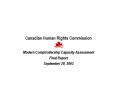 Canadian Human Rights Commission PowerPoint PPT Presentation