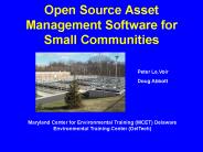 Open Source Asset Management Software for Small Communities