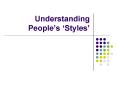 Understanding People PowerPoint PPT Presentation