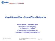 Mixed SpaceWire - SpaceFibre Networks
