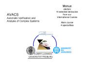 AVACS Automatic Verification and Analysis of Complex Systems
