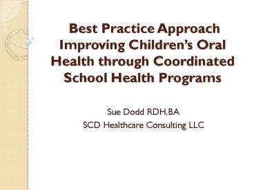 Best Practice Approach Improving Children