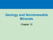 Geology and Nonrenewable Minerals