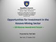 Opportunities for Investment in the Kosovo Mining Sector   PowerPoint PPT Presentation