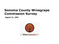 Sonoma County Winegrape Commission Survey PowerPoint PPT Presentation