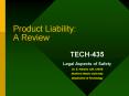 Product Liability: A Review PowerPoint PPT Presentation