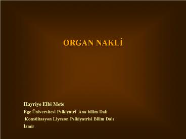 ORGAN NAKLI