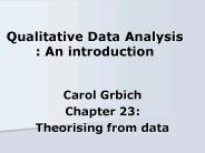 Qualitative Data Analysis : An introduction