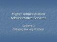 Higher Administration Administrative Services PowerPoint PPT Presentation