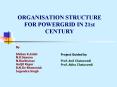ORGANISATION STRUCTURE FOR POWERGRID IN 21st CENTURY PowerPoint PPT Presentation