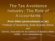 The Tax Avoidance Industry: The Role of Accountants