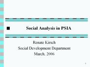 Social Analysis in PSIA