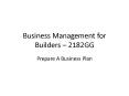 Business Management for Builders  PowerPoint PPT Presentation