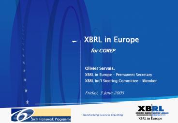 XBRL in Europe