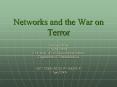 Networks and the War on Terror PowerPoint PPT Presentation