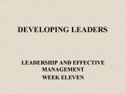DEVELOPING LEADERS