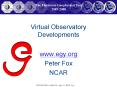 Virtual Observatory Developments PowerPoint PPT Presentation