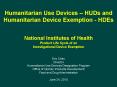 Humanitarian Use Devices  PowerPoint PPT Presentation